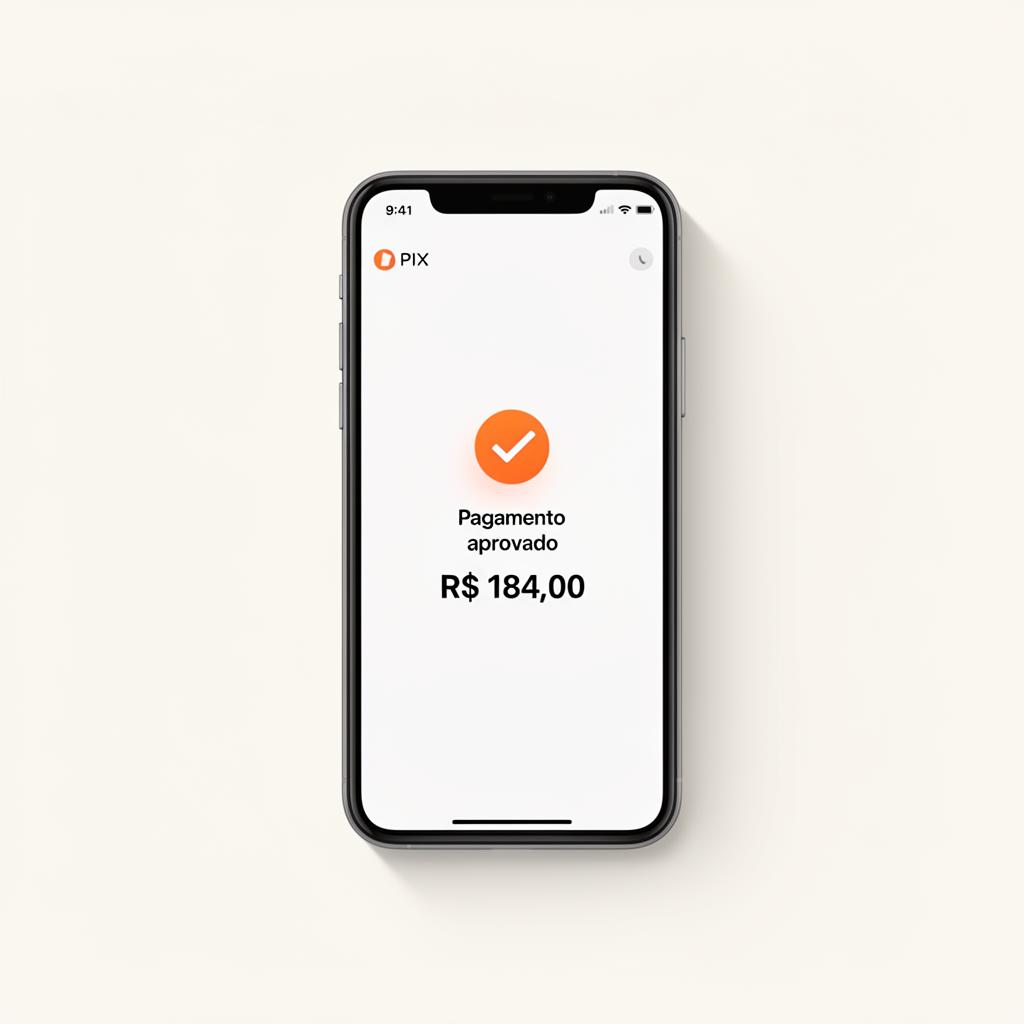 Confirmação de pagamento via Pix no Houp Pay